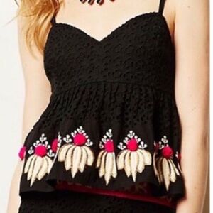 Anthropologie Leifsdottir ‘Embroidered Catrina Tank’